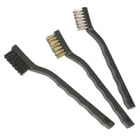Load image into Gallery viewer, 3 Piece Cleaning Brush Set with Nylon, Brass &amp; Steel Bristles