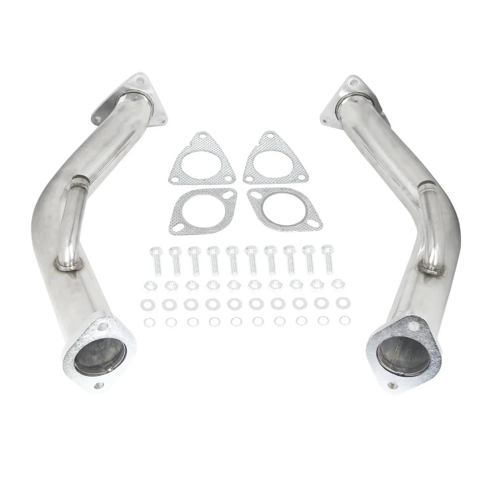 304 Stainless Steels 2.5" Exhaust Downpipe Test Pipe for Nissan 370Z Infiniti G37 Q50 Q60
