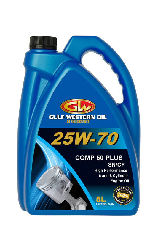 Gulf Western 25W70 Comp 50 Plus Mineral SN/CF - 5L