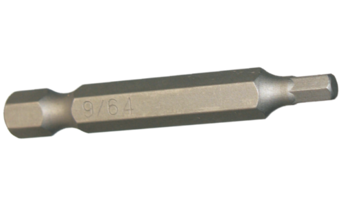 9/64" x 50mm 1/4" Hex In-Hex Power Bit