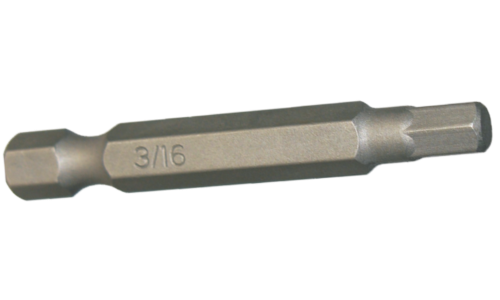3/8" Hex In-Hex Power Bit, 3/16" x 50mm