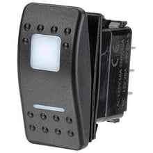 Load image into Gallery viewer, Narva Sealed Rocker Switch On/Off/On DPDT 12/24V Red LED (Contacts Rated 20A @ 12V)