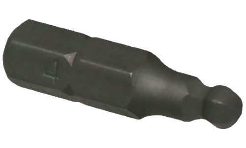 4 x 25mm Hex Ball-End In-Hex Insert Bit