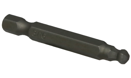 1/4" Hex Ball-End In-Hex Power Bit, 3/16" x 50mm