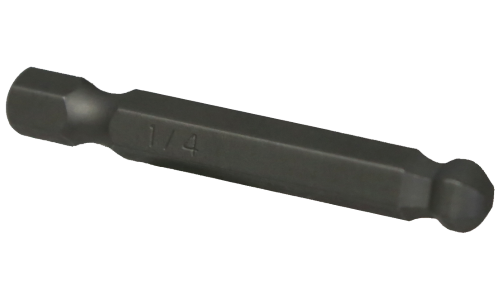 1/4" Hex Ball-End In-Hex Power Bit, 1/4" x 50mm