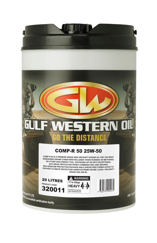 Gulf Western 25W50 Comp R 50 SN/CF High Zinc - 20L