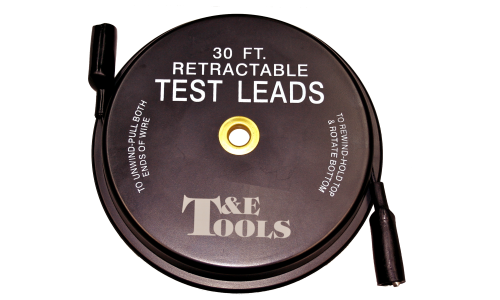 9.15m Retractable Test Lead with Heavy Duty Clamps