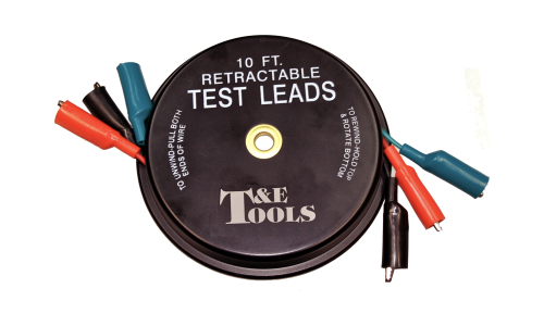 3m Retractable Test Leads with Heavy Duty Clamps
