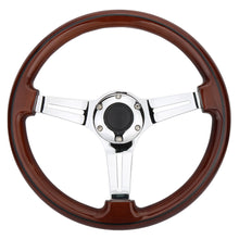 Load image into Gallery viewer, 350mm Wood Grain Black Trim Classic Mini Steering Wheel