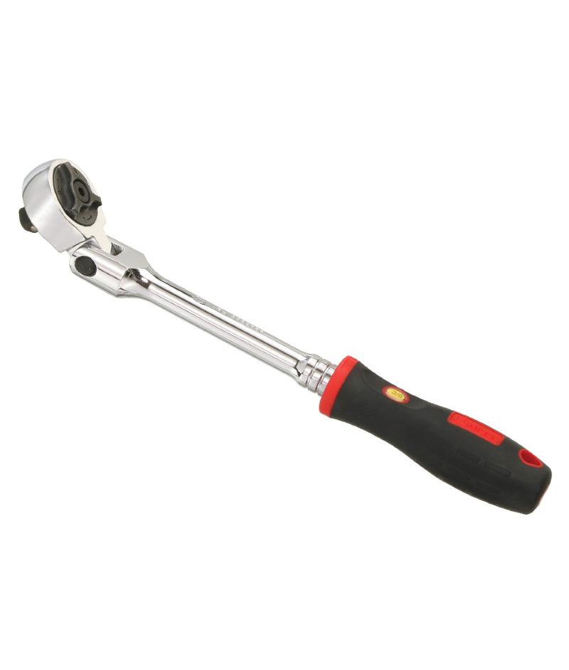 3/8" Drive Flex-Head Ratchet with Rubber Handle