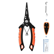 Load image into Gallery viewer, Fishing Pliers – Multifunctional Stainless Steel Needle Nose Lure &amp; Line Cutters with Rubber Plastic Handles