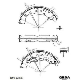 RDA Brakes Brake Shoe Set