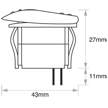 Narva Sealed Rocker Switch Off/On SPST (Contacts Rated 20A @ 12V)