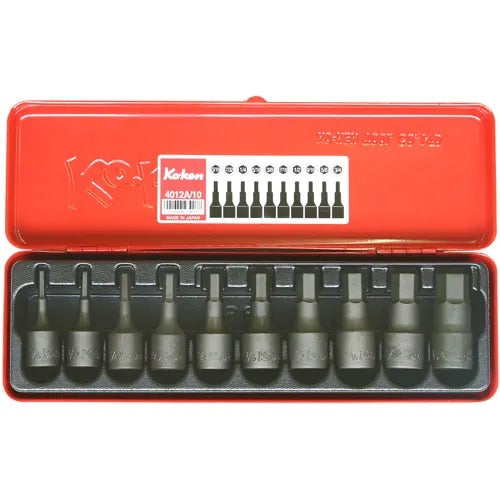 10-Piece 1/2" Drive SAE Inhex Bit Socket Set
