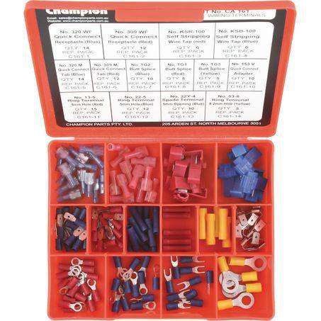 136 Piece Insulated Wiring Terminal Assortment Kit