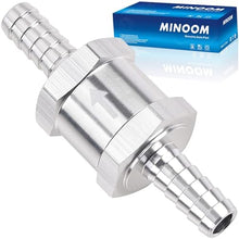 Load image into Gallery viewer, CHECK VALVE INLINE -6AN SILVER / ONE WAY VALVE