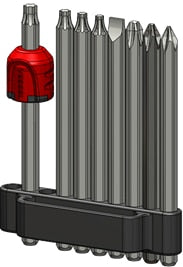 8 Piece Industrial Bit Set with Magnetic Enhancer