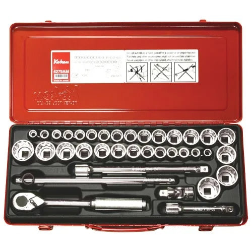 1/2" Drive 36 Piece Socket Set