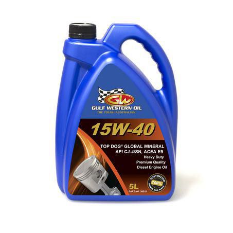 5L 15W-40 Engine Oil - Gulf Western Top Dog Global Mineral