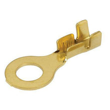 Load image into Gallery viewer, 5mm Brass Crimp Terminal Ring Non Insulated 100 Pack