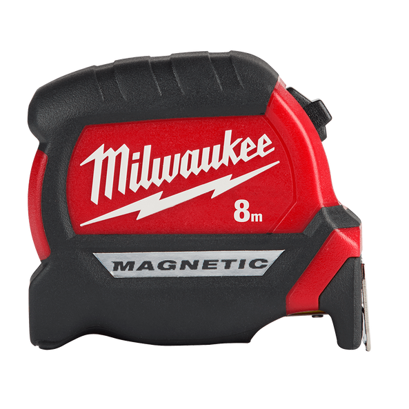Milwaukee Compact Magnetic Tape Measure 8m with Impact Resistance