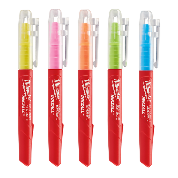 Multi-Colour INKZALL Highlighters (5 Pack)