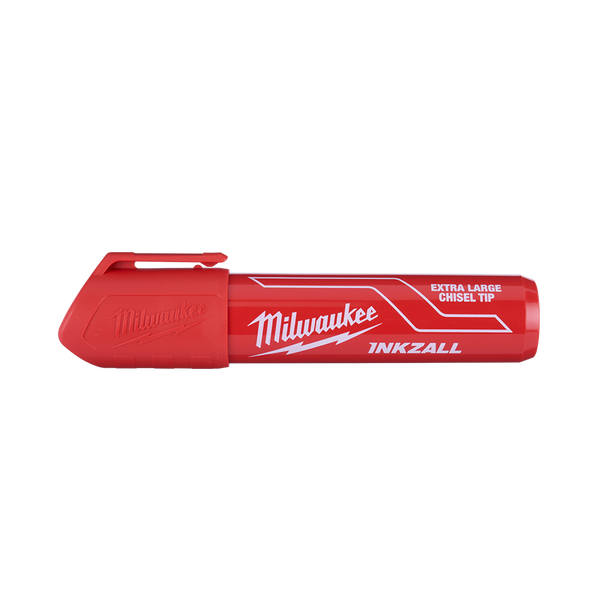 INKZALL Extra Large Chisel Tip Marker - Red