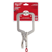 Load image into Gallery viewer, 9" Torque Lock Deep Reach Locking C-Clamp Pliers Swivel Jaw