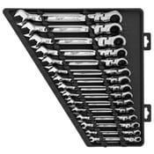 Flex-Head Ratcheting Combination Wrench Set 15pc – Metric