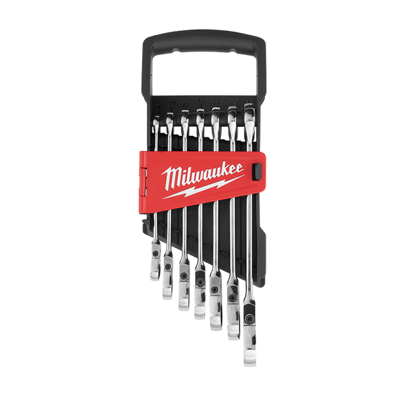 7 Piece Ratcheting Combination Flex-Head Wrench Set