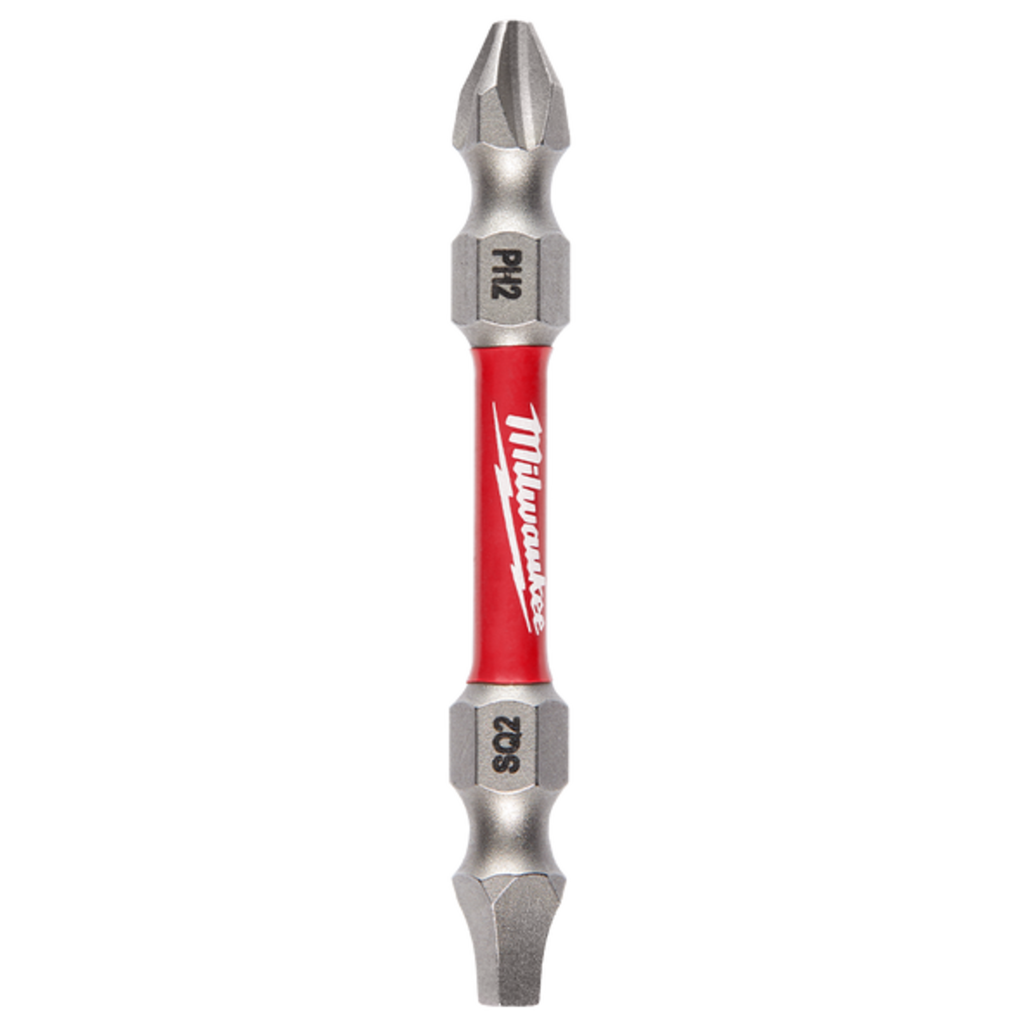 Impact Driver Bit - SHOCKWAVE PH2/SQ2 Double Ended 60mm