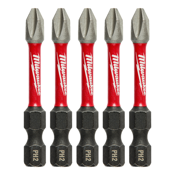 SHOCKWAVE Phillips Power Bit, PH2 x 50mm (5 Pack)
