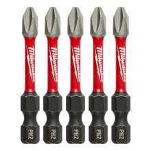 Load image into Gallery viewer, SHOCKWAVE Phillips Power Bit, PH2 x 50mm (5 Pack)
