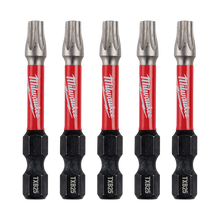 Load image into Gallery viewer, T25 Security Torx Power Bit 50mm (5 Pack)