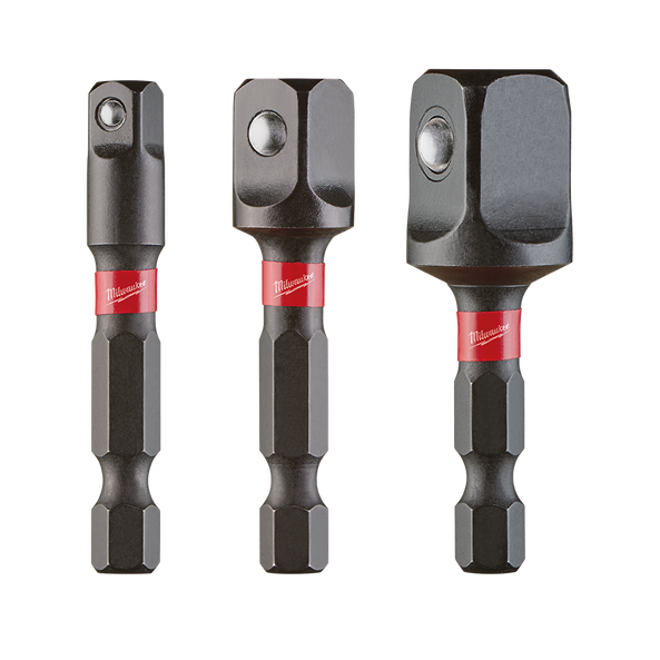 3 Piece SHOCKWAVE Power Bit Socket Adaptor Set
