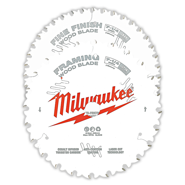 24T & 40T Circular Saw Blade Set (Wood - Framing & Fine Finish), 184mm (7 1/4")