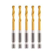 Load image into Gallery viewer, Drill Bit - SHOCKWAVE Red Helix Titanium Drill Bit 4.2 x 74mm (5 Pack)