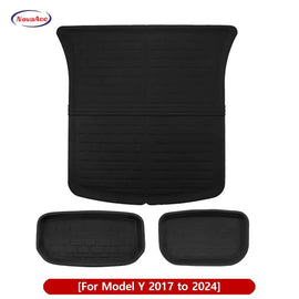 For Tesla Model Y 3 Highland Floor Mat Trunk Luggage Mat LHD RHD 2017 to 2024 2025 Left Right Rudder Four Seasons Floor Liner / My 2017-2024 Tm (...