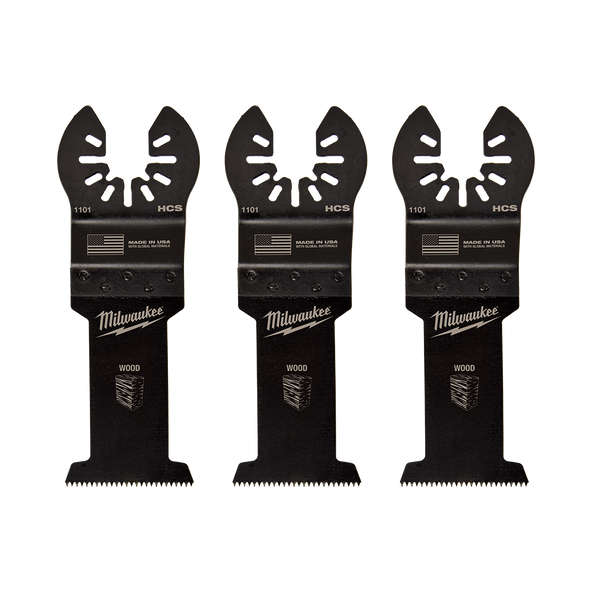 Wood Cutting Blade - 35mm OPEN-LOK High Carbon Steel Blade Set (3 Pack)