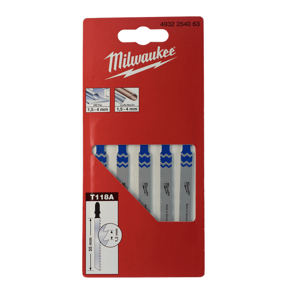 T118A Metal Traditional Cut Jigsaw Blades (5 Pack)