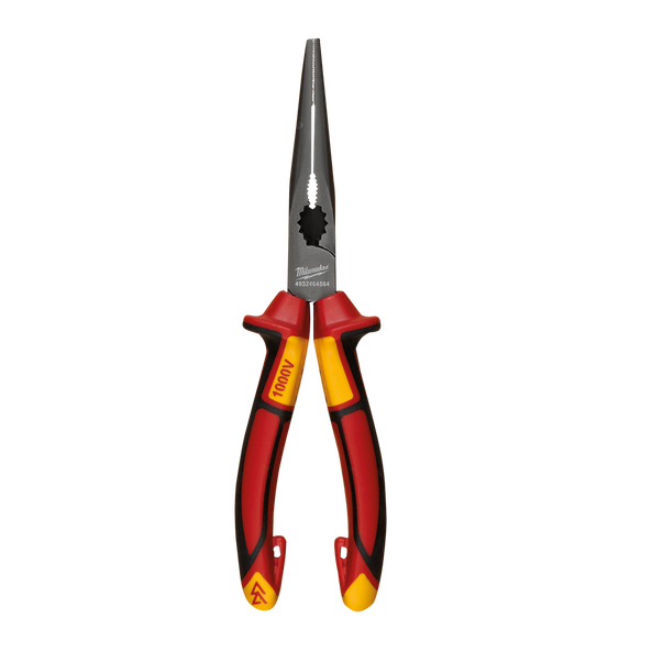 Milwaukee VDE Insulated Long Nose Pliers, 205mm