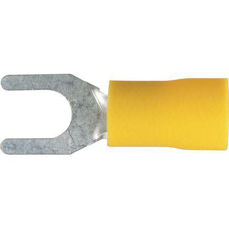 ACX3047 - OEX Crimp Terminal Fork Yellow Terminal Entry 5.3mm Vinyl 50 Pce