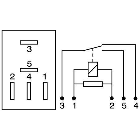 Automotive micro relay 25A 10A changeover sealed relay Diagram
