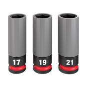 Load image into Gallery viewer, 1/2" Drive Wheel Nut Socket Set 3pc Metric (6p) Thin Walled