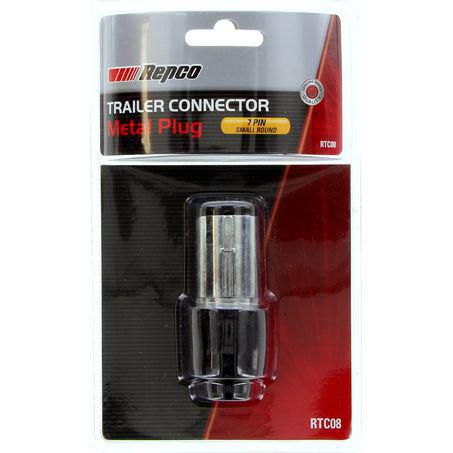 7 Pin Trailer Plug - Round Metal Small