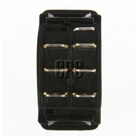 Narva Sealed Rocker Switch On/Off/On DPDT 12/24V Red LED (Contacts Rated 20A @ 12V)