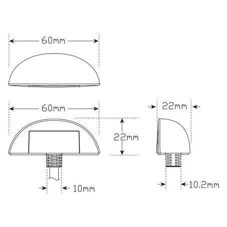 Repco 12-24V LED License Plate Lamps Pair 70x25x26mm