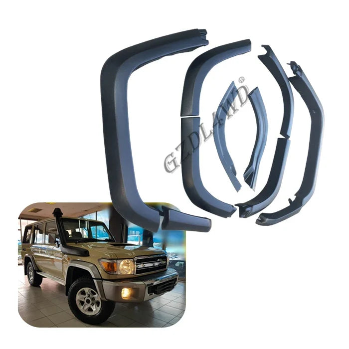 4x4 Offroad Accessory Parts ABS Fender Flares Mudguard for Heavy Duty Land Cruiser 76 LC76 2014 Dual Cab