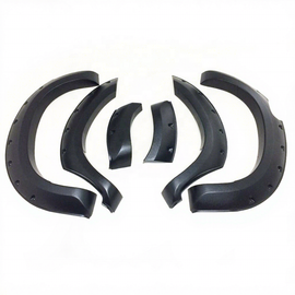 4x4 Rivet-style ABS Matte Black 100% Fitment Wide Rear Wheel Arches Extensions Fender Flares Set for VIGO 2005-2012