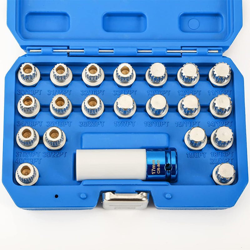 21 Piece Wheel Nut Screw Socket Set for BMW
